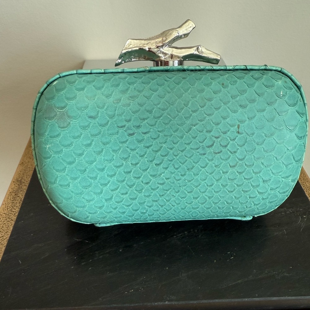 Diane Von Furstenberg Turquoise Python Embossed L… - image 8